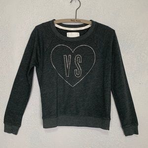 Victoria’s Secret sweatshirt with rhinestone heart